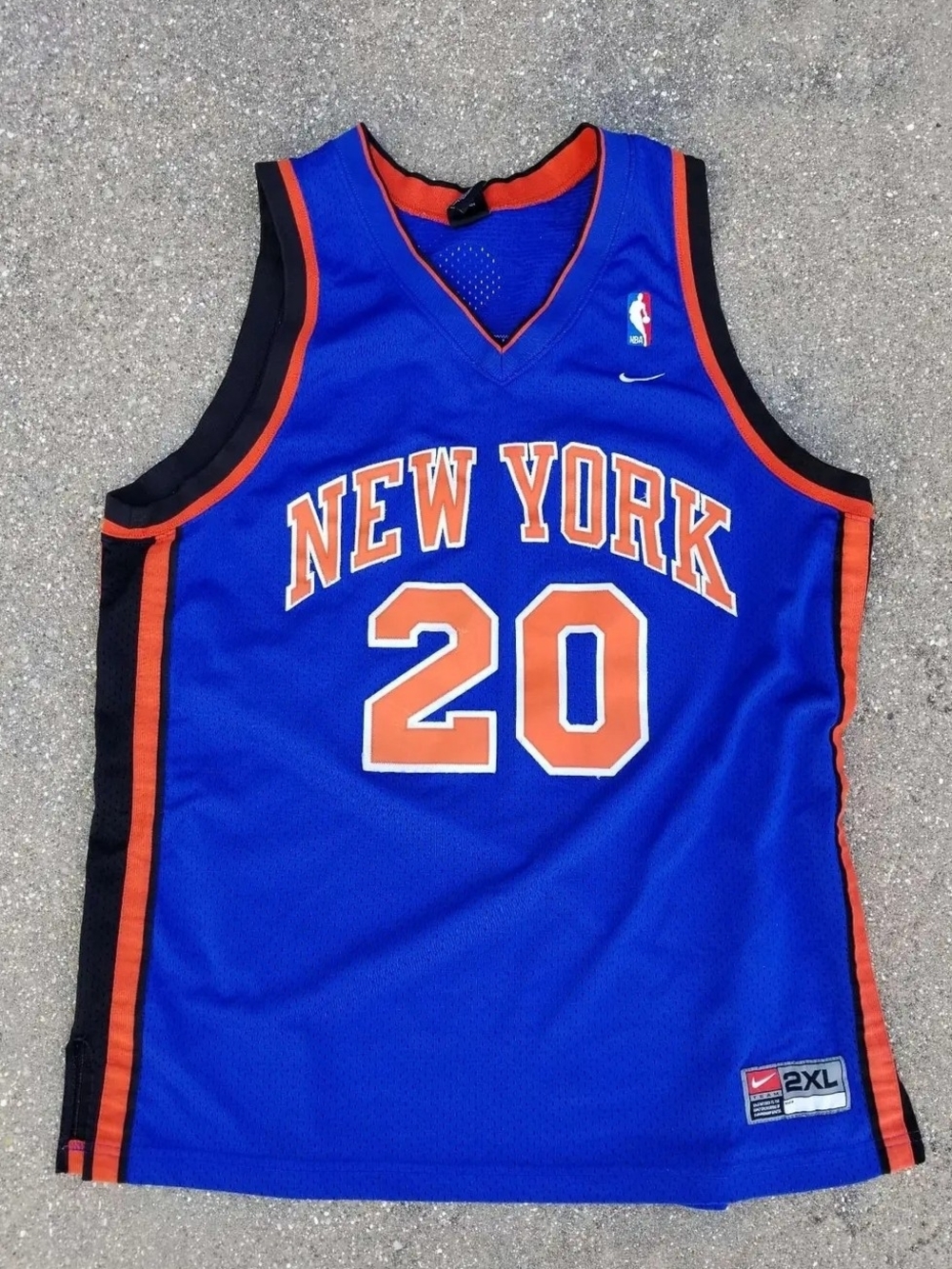 Nike New York Knicks #20 Basketball Jersey - Blue & Orange